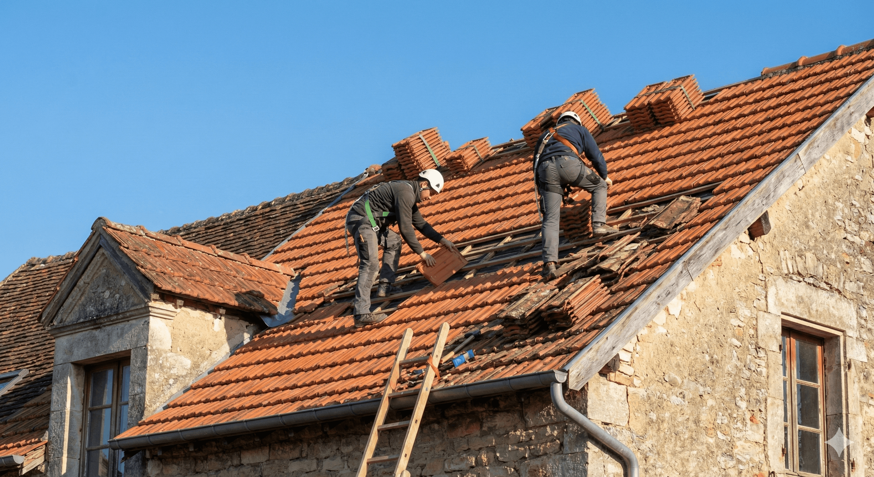 Réfection toiture - tuiles terre cuite